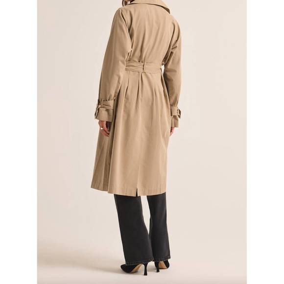NEW Z SUPPLY dorian trench coat jacket in driftwood - Picture 2 of 4